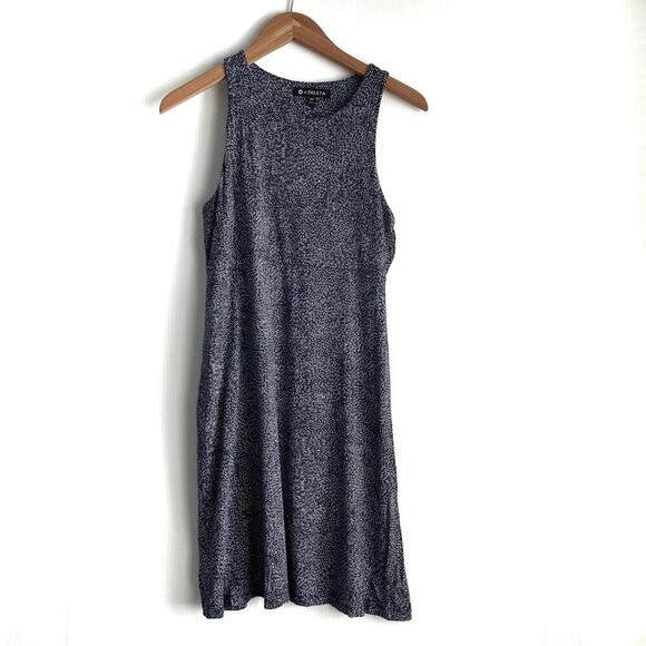 Athleta Santorini sleeveless dress navy and white size petite medium - Picture 2 of 9